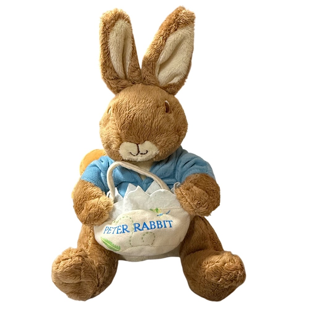 Kids Preferred Peter Rabbit Plush Stuffed Animal Easter Basket 11"